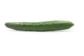 Single organic green Japanese cucumber or Suhyo on white isolated background with clipping path. Japanese cucumber or zucchini is Royalty Free Stock Photo