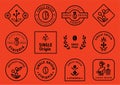 Single origin badge design set