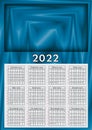 Single page calendar year 2022 customizable with photos Royalty Free Stock Photo