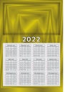 Single page calendar year 2022 customizable with photos Royalty Free Stock Photo