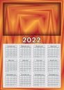 Single page calendar year 2022 customizable with photos Royalty Free Stock Photo