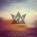 Single page website on blurred vintage background