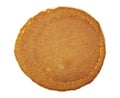 Single pancake isolated on white background, top view Royalty Free Stock Photo