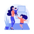 Single parent abstract concept vector illustration.