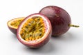 A single passion fruit Isolated on White Background Royalty Free Stock Photo