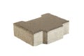 Single pavement brick, isolated. Concrete block for paving
