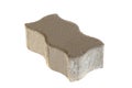 Single pavement brick, isolated. Concrete block for paving