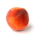 Single peach on a white background Royalty Free Stock Photo