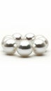 Single pearl bracelet, showcasing its lustrous surface and round shape, on a flawless white background for a clean and