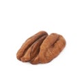 Single pecan nut isolated Royalty Free Stock Photo