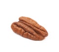 Single pecan nut isolated Royalty Free Stock Photo