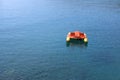 Single Pedalo at anchor. Royalty Free Stock Photo