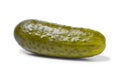 Single pickled gherkin close up