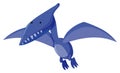 Single picture of pteranodon in blue color