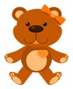 Single picture of teddybear in orange color