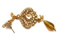 A single piece of artificial fake gold clutch back earring
