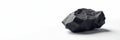 Single piece of coal on pristine white background , piece, single Royalty Free Stock Photo