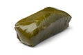 Single piece of Greek dolmades on white background Royalty Free Stock Photo