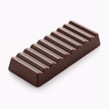 A single piece of milk chocolate bar with visible ridges Royalty Free Stock Photo