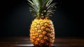 a single pineapple slice a healthy snack on a dark background