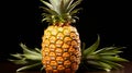 a single pineapple slice a healthy snack on a dark background