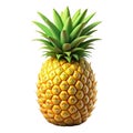 Single pineapple standing upright Royalty Free Stock Photo