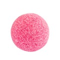 Single pink bath bomb, isolated on the white background Royalty Free Stock Photo