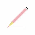 Single pink graphite pencil 3D with eraser school office supply object