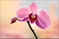 single pink orchid flower. ai generated