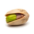 Single Pistachio Nut in Shell Isolated on White Background Royalty Free Stock Photo