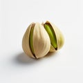 single pistachio white background Royalty Free Stock Photo