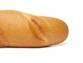 Single plain hotdog bun, isolated Royalty Free Stock Photo