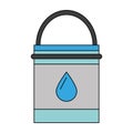 Single plastic bucket icon cartoon