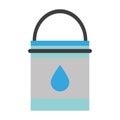 Single plastic bucket icon cartoon