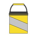 Single plastic bucket icon cartoon