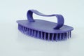 Single plastic hair comb with handle for hard hair,macro photography