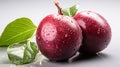 A single Plum on a white background