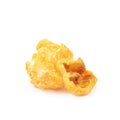 Single popcorn flake isolated Royalty Free Stock Photo