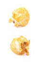 Single popcorn flake isolated Royalty Free Stock Photo