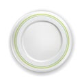 Single porcelain plate isolated