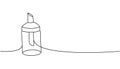 Single portion sugar bowl one line continuous drawing. Kitchen tools continuous one line illustration. Vector minimalist Royalty Free Stock Photo