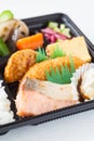 Single-portion takeout or home-packed meal Royalty Free Stock Photo