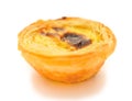 Single portuguese egg tart Royalty Free Stock Photo