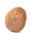 Single potato isolated on white background. Vegetable Royalty Free Stock Photo