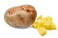 Single potatoe with some diced
