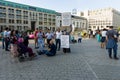 A single protest action against Zionism on the Pariser Platz in front of the Brandenburg Gate.