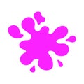 Single purple blot. Splash on a white background