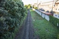 Single railway track to an old factory