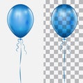 Single Realistic Blue Balloon Royalty Free Stock Photo