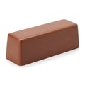 A single rectangular chocolate bar with smooth brown surface Royalty Free Stock Photo